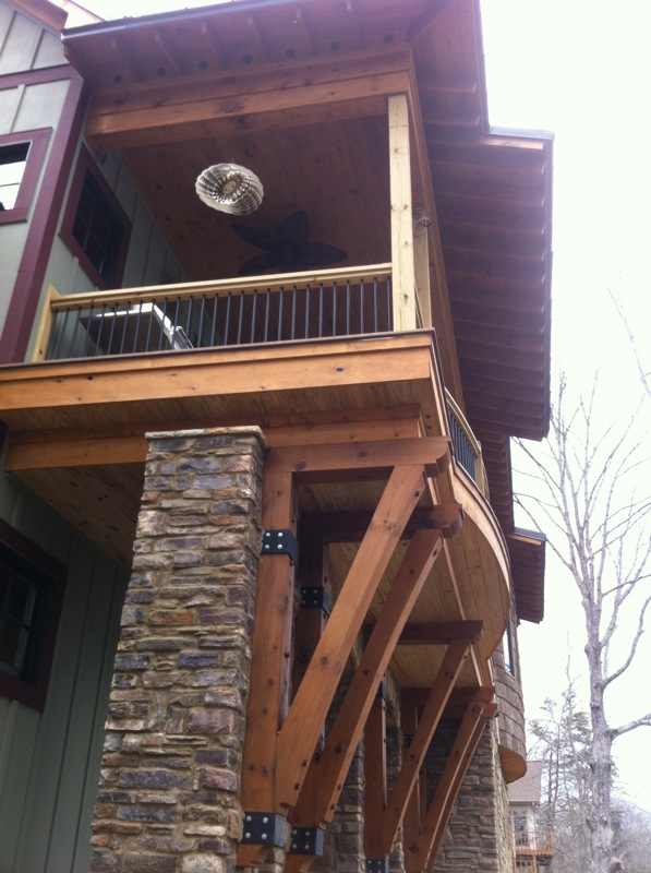 New Home Building Cantilevered Porch
