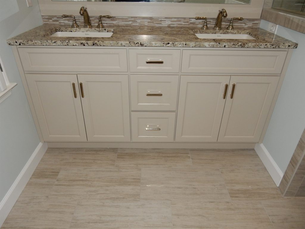 Bathroom Remodeling Custom Double Vanity Granite Counter